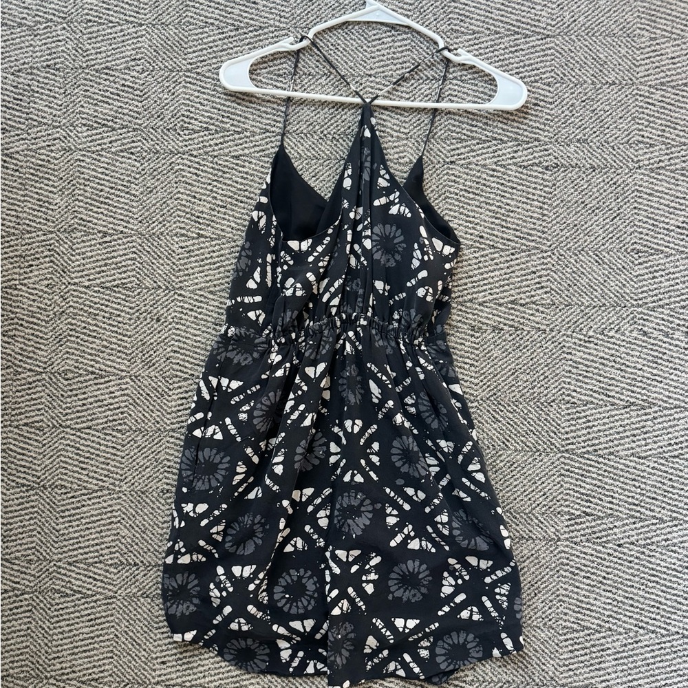 Madewell Black and White Floral Slip Silk Dress Size XS - Picture 3 of 7